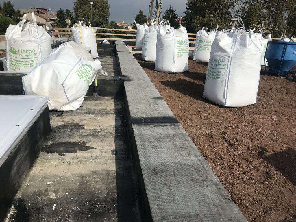 tetti verdi in lavorazione